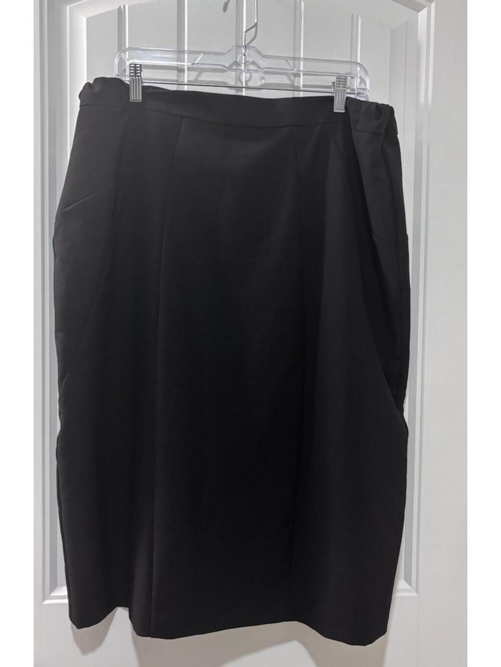 Worthington Woman Black Skirt Modest 18w Lined Back Zipper